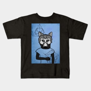 Walter: Captivating FemaleMasked NFT with Animal Eyes, Dark Skin, and a Subtle Gray Item Kids T-Shirt